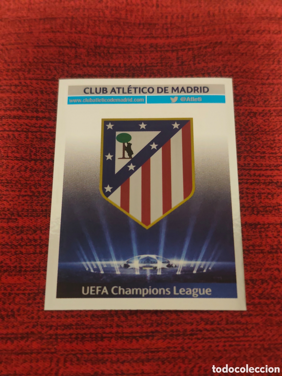 Fu&szlig;ball-Sticker: 490 ESCUDO ATL&Eacute;TICO MADRID UCL UEFA CHAMPIONS LEAGUE 2013 2014 PANINI