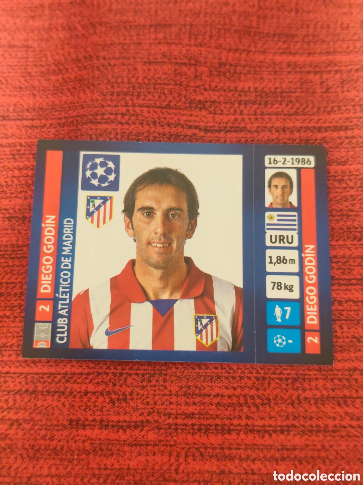 Fu&szlig;ball-Sticker: 494 GODIN ATL&Eacute;TICO MADRID UCL UEFA CHAMPIONS LEAGUE 2013 2014 PANINI