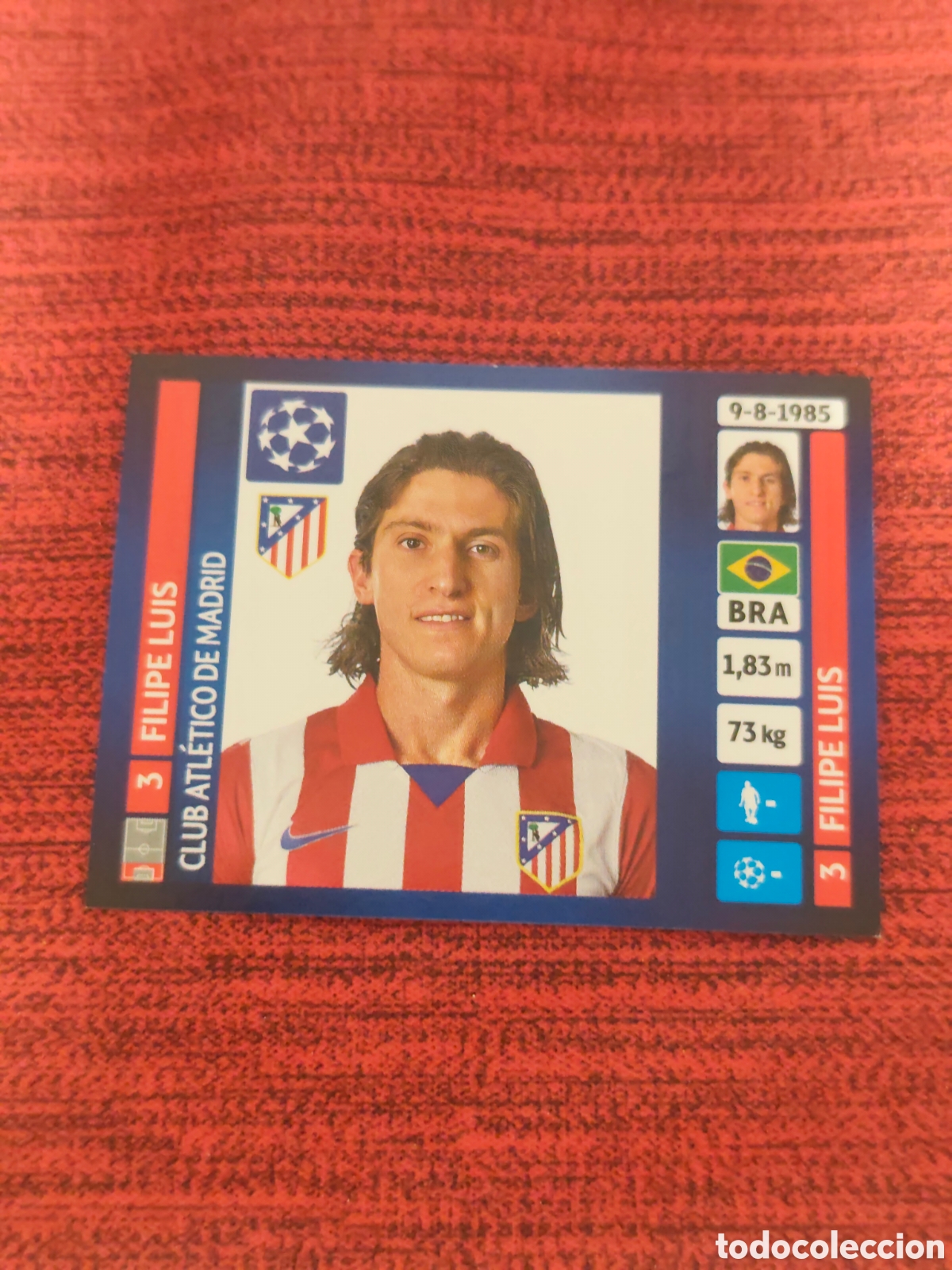 Cromos de f&uacute;tbol: 495 FILIPE LUIS ATL&Eacute;TICO MADRID UCL UEFA CHAMPIONS LEAGUE 2013 2014 PANINI