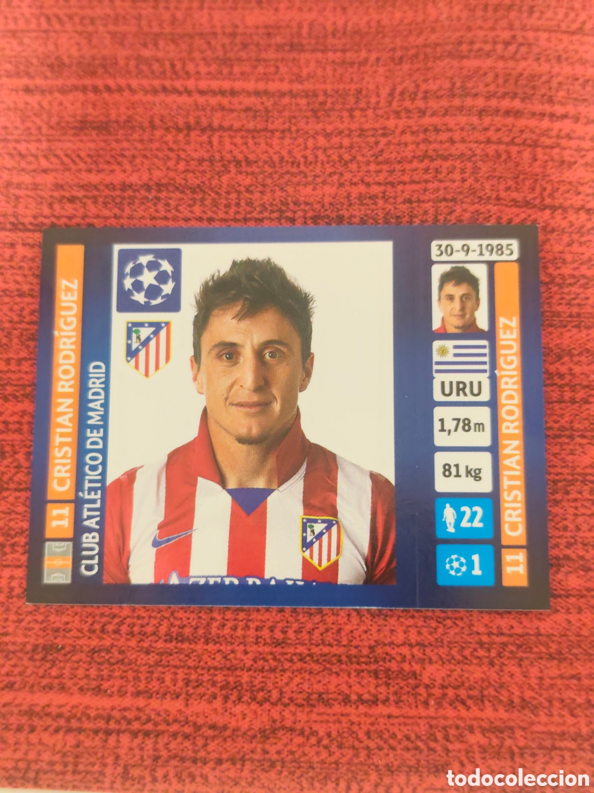 Cromos de f&uacute;tbol: 505 CRISTIAN RODR&Iacute;GUEZ ATL&Eacute;TICO MADRID UCL UEFA CHAMPIONS LEAGUE 2013 2014 PANINI