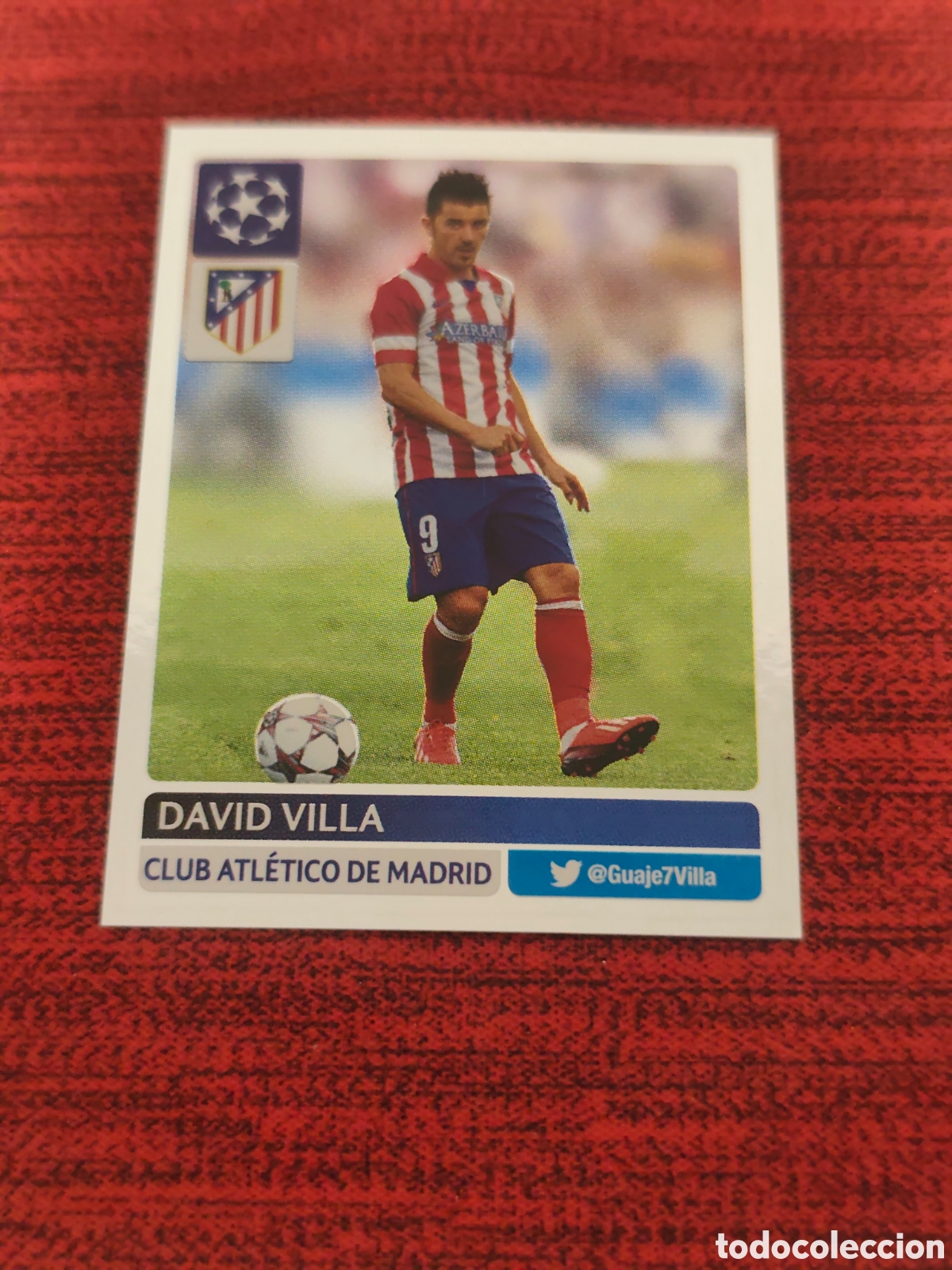 Cromos de f&uacute;tbol: 299 DAVID VILLA ATL&Eacute;TICO MADRID UCL UEFA CHAMPIONS LEAGUE 2013 2014 PANINI