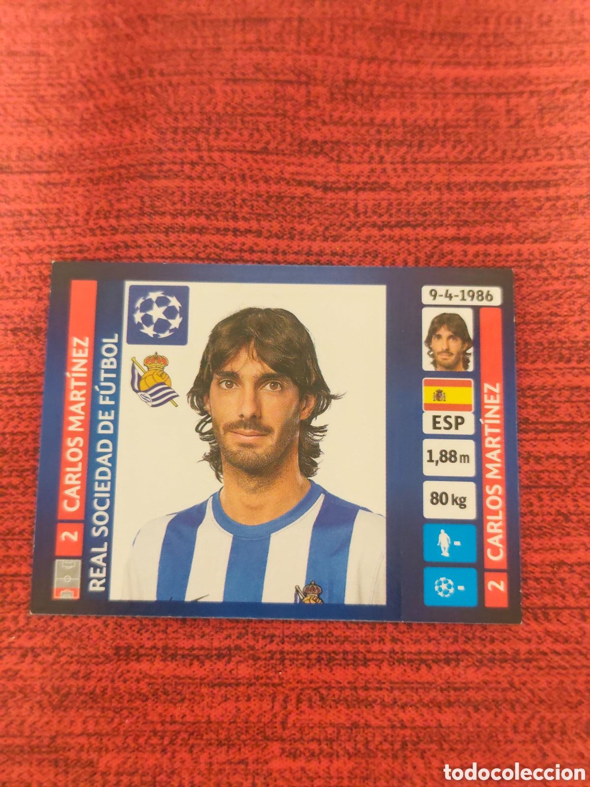Cromos de f&uacute;tbol: 64 CARLOS MART&Iacute;NEZ REAL SOCIEDAD UCL UEFA CHAMPIONS LEAGUE 2013 2014 PANINI
