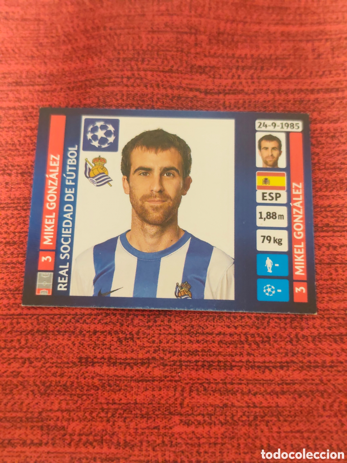 Cromos de f&uacute;tbol: 65 MIKEL GONZ&Aacute;LEZ REAL SOCIEDAD UCL UEFA CHAMPIONS LEAGUE 2013 2014 PANINI