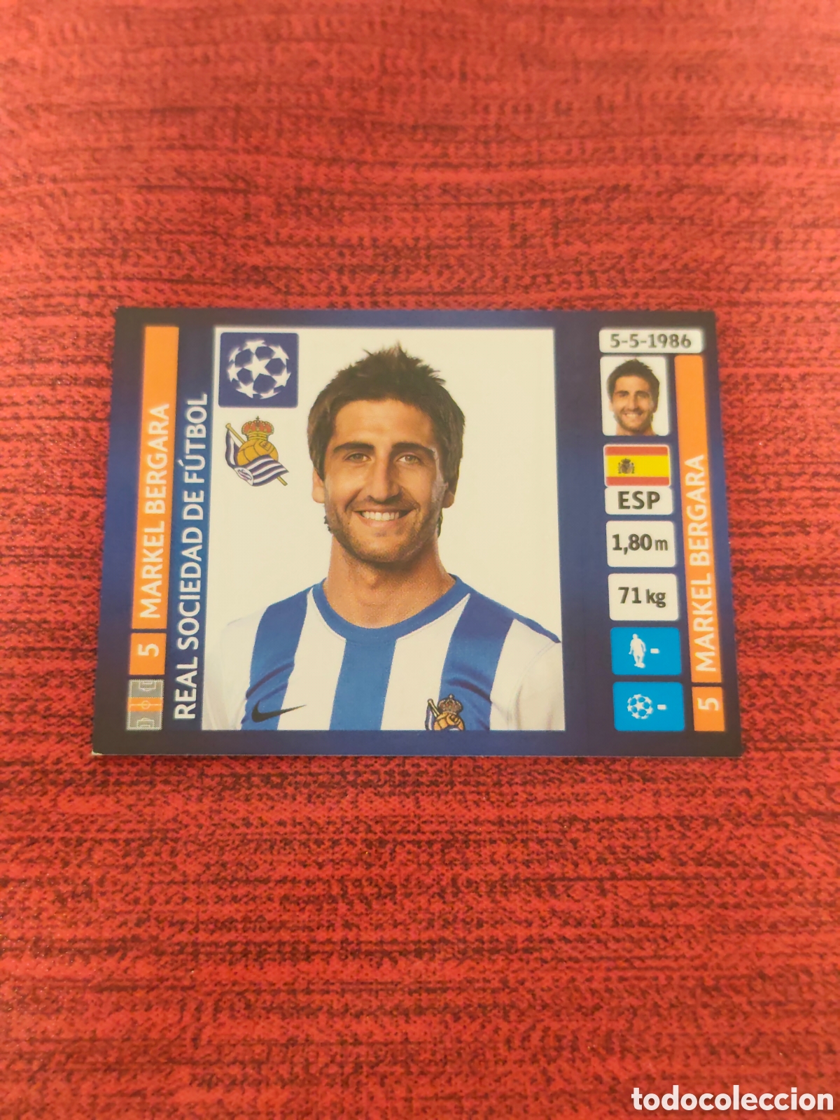 Fu&szlig;ball-Sticker: 69 MARKEL BERGARA REAL SOCIEDAD UCL UEFA CHAMPIONS LEAGUE 2013 2014 PANINI