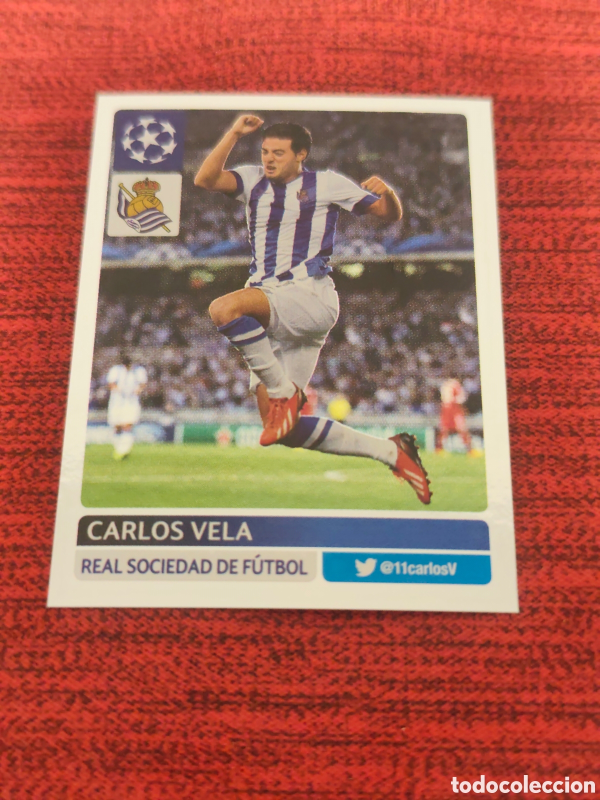 Fu&szlig;ball-Sticker: 323 CARLOS VELA REAL SOCIEDAD UCL UEFA CHAMPIONS LEAGUE 2013 2014 PANINI