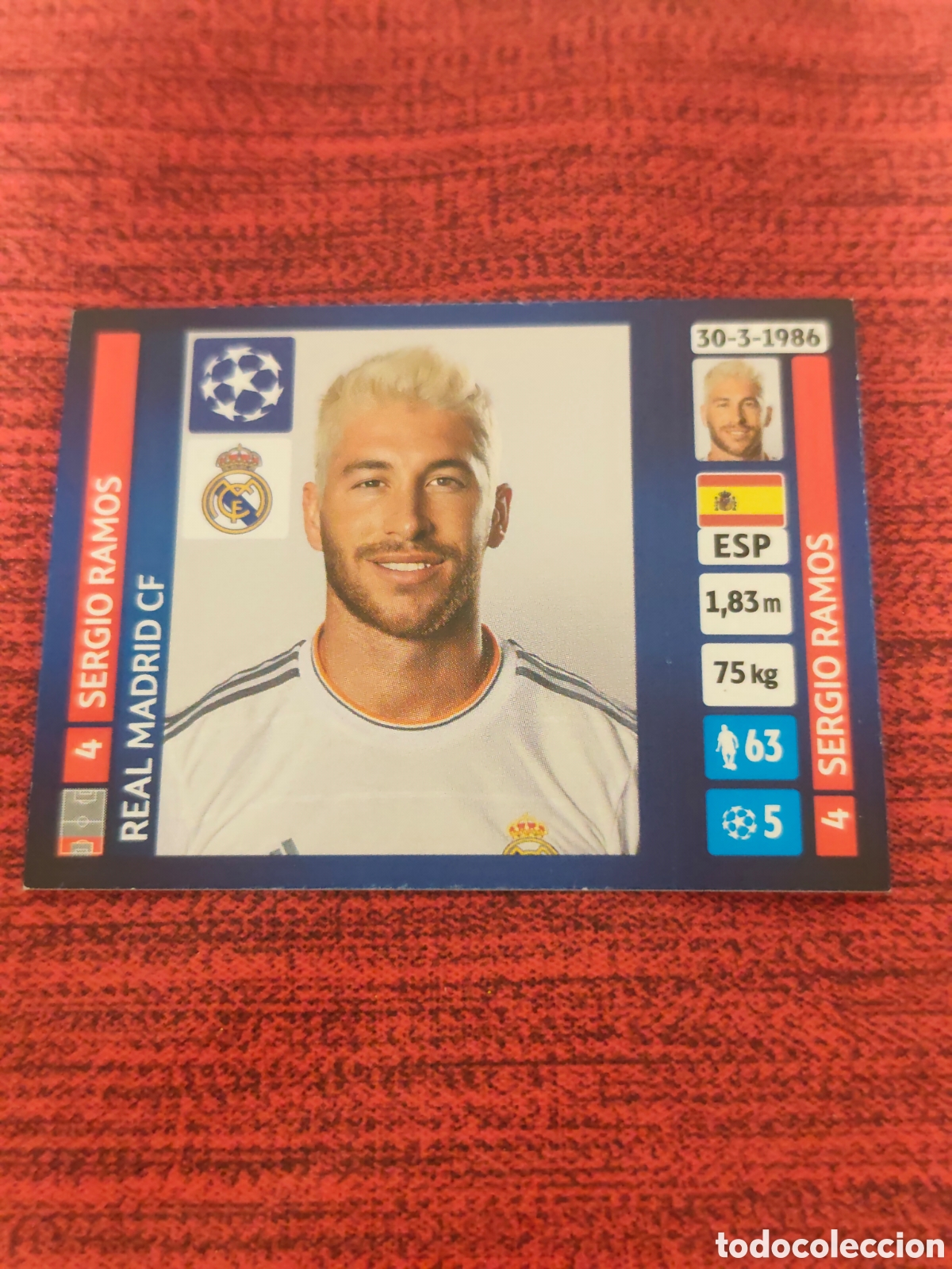 Cromos de f&uacute;tbol: 83 SERGIO RAMOS REAL MADRID UCL UEFA CHAMPIONS LEAGUE 2013 2014 PANINI