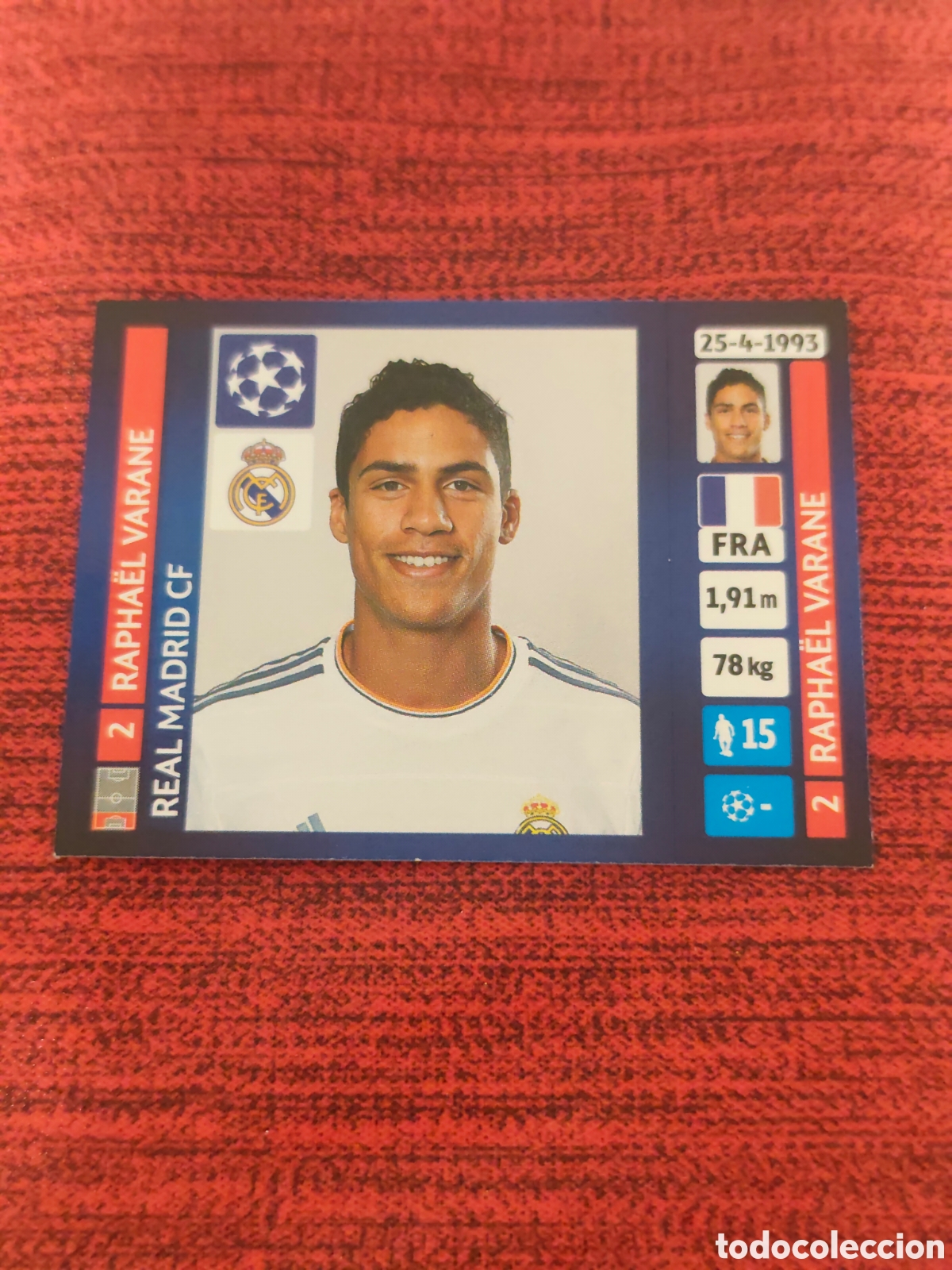Cromos de f&uacute;tbol: 84 VARANE REAL MADRID UCL UEFA CHAMPIONS LEAGUE 2013 2014 PANINI