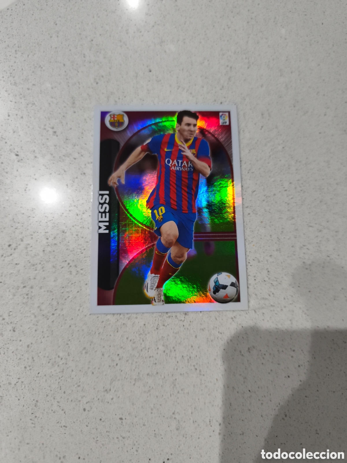 Cromos de f&uacute;tbol: CROMO ESPECIAL MESSI FC BARCELONA LIGA ESTE 14/15. PANINI.