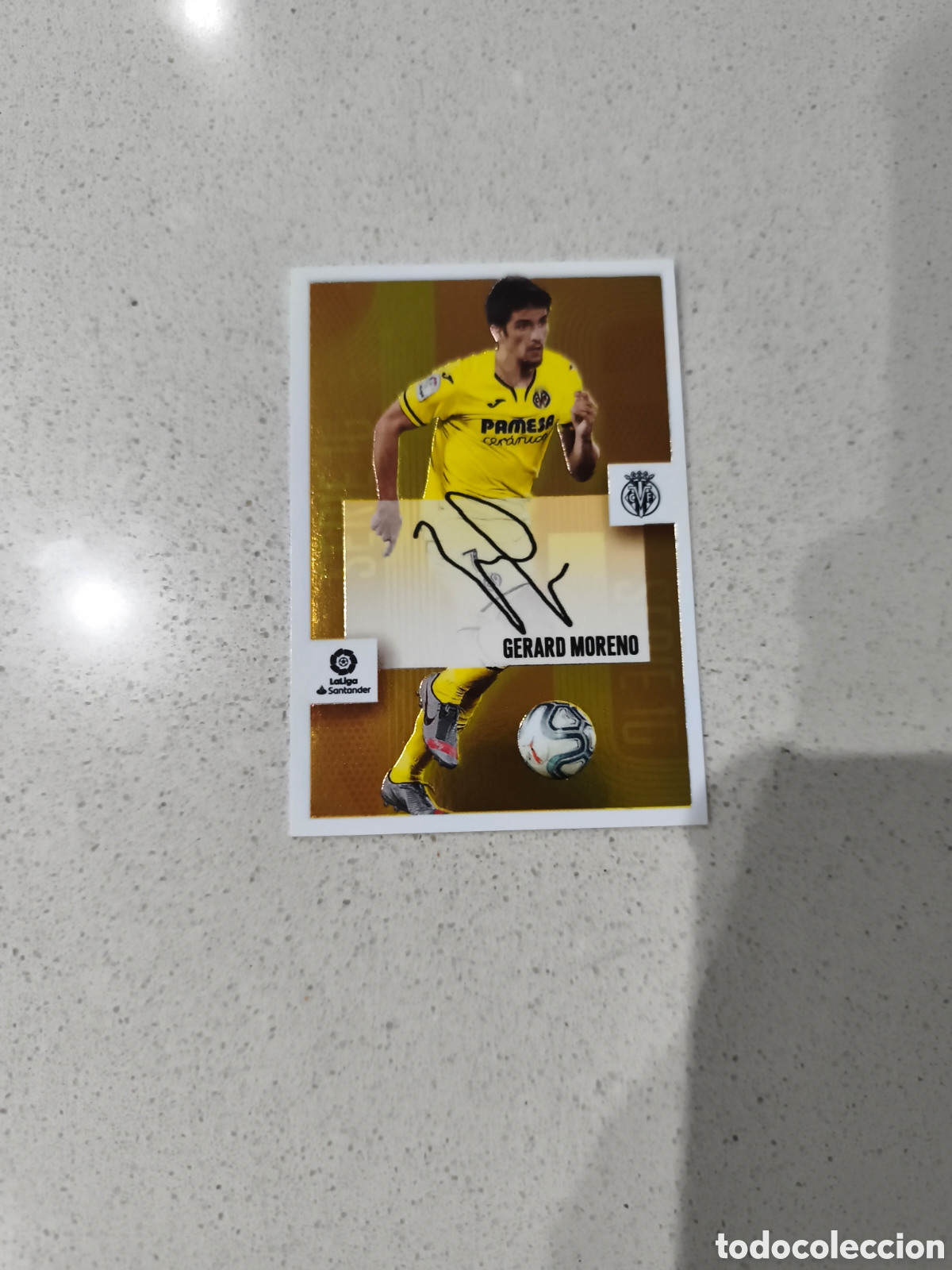 Football Stickers: CROMO SERIE 10 n&uacute;mero 5 GERARD MORENO VILLARREAL CF LIGA ESTE 20/21. PANINI.