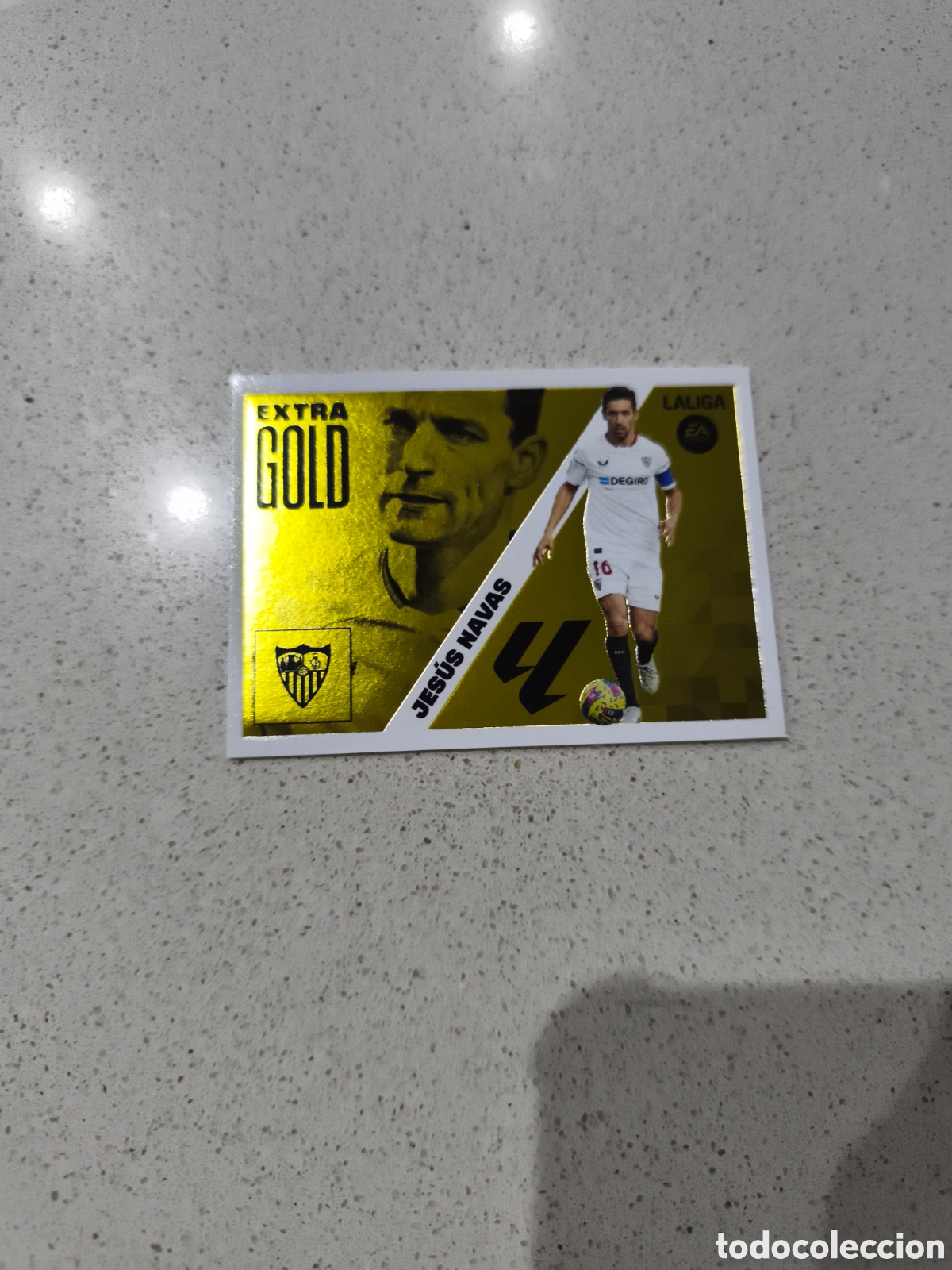 Cromos de f&uacute;tbol: CROMO EXTRA GOLD JES&Uacute;S NAVAS SEVILLA FC LIGA ESTE 23/24. PANINI