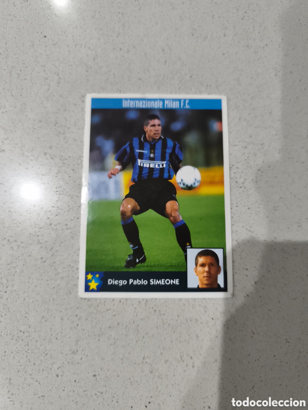 Cromos de f&uacute;tbol: CROMO DIEGO PABLO SIMEONE INTER DE MIL&Aacute;N LOS MEJORES EQUIPOS DE EUROPA 97/98. N&uacute;mero 127. PANINI
