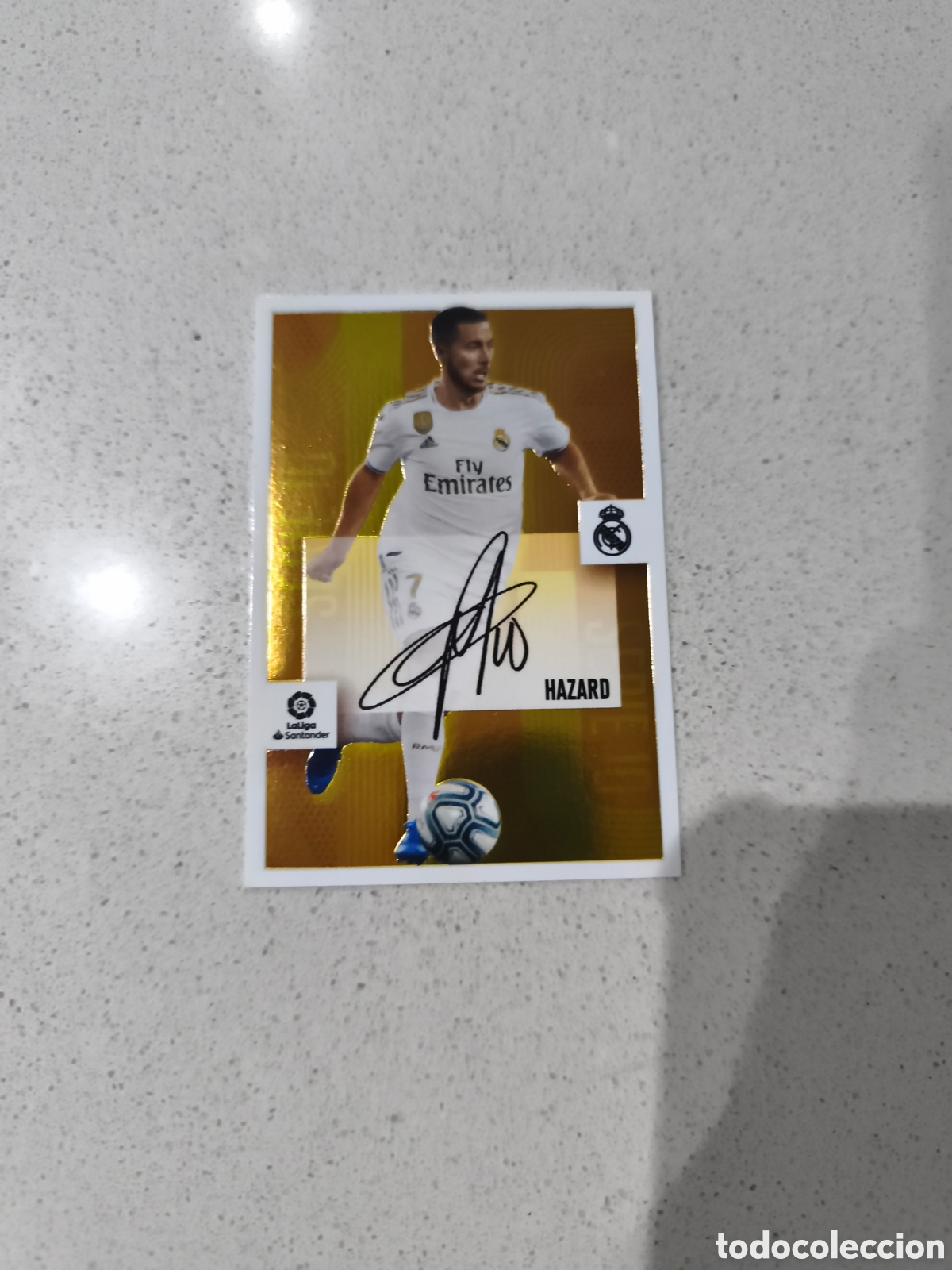 Cromos de f&uacute;tbol: CROMO SERIE 10 n&uacute;mero 8 HAZARD REAL MADRID LIGA ESTE 20/21. PANINI.