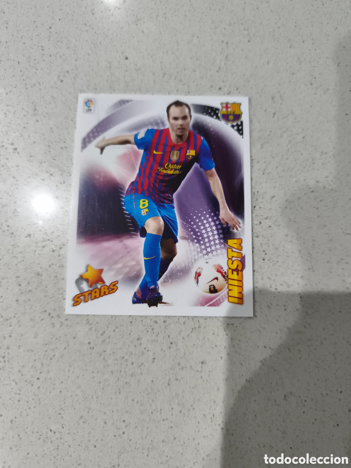 Cromos de f&uacute;tbol: CROMO SERIE STARS INIESTA FC BARCELONA LIGA ESTE 12/13. PANINI.