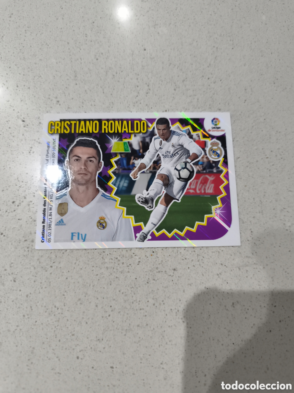 Cromos de f&uacute;tbol: CROMO CRISTIANO RONALDO REAL MADRID LIGA ESTE 18/19. PANINI