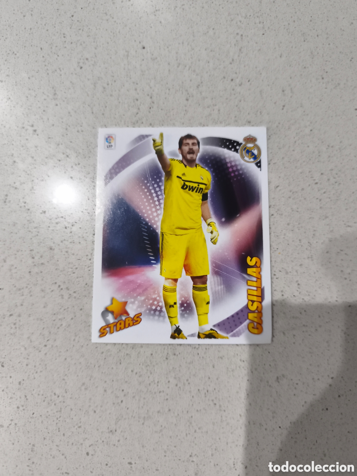 Cromos de f&uacute;tbol: CROMO SERIE STARS IKER CASILLAS REAL MADRID LIGA ESTE 12/13. PANINI.