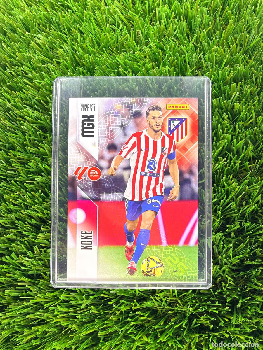 Cromos de f&uacute;tbol: N&ordm; 64 Koke Atl&eacute;tico de Madrid Megacracks 26 27