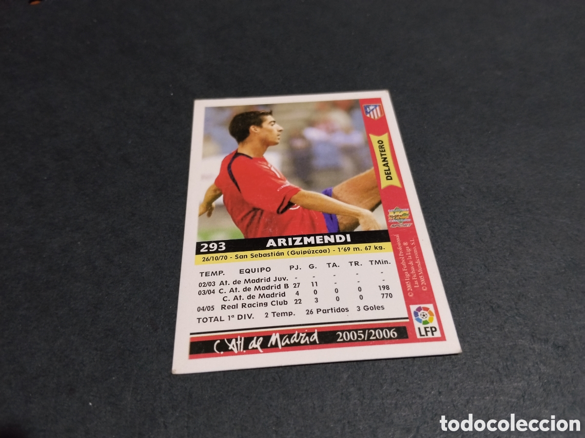 Cromos de f&uacute;tbol: Cromo futbol 2005-06 arizmendi, Atl&eacute;tico de Madrid