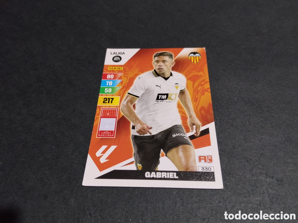 Cromos de f&uacute;tbol: Cromo futbol, Gabriel, Valencia