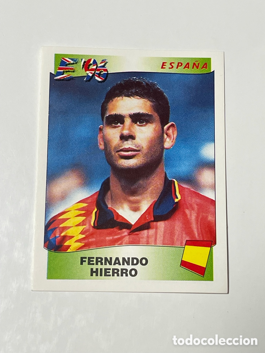 Cromos de f&uacute;tbol: Fernando Hierro Espa&ntilde;a Panini Euro Inglaterra &lsquo;96 #124