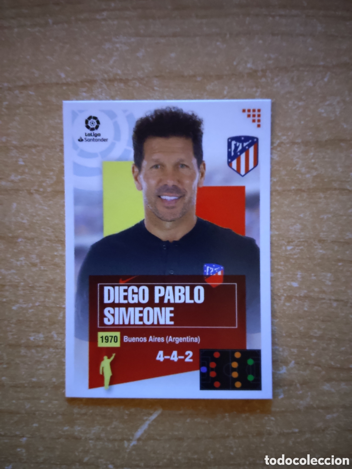 Cromos de f&uacute;tbol: 1 DIEGO PABLO SIMEONE ATLETICO MADRID LIGA ESTE 2020 2021