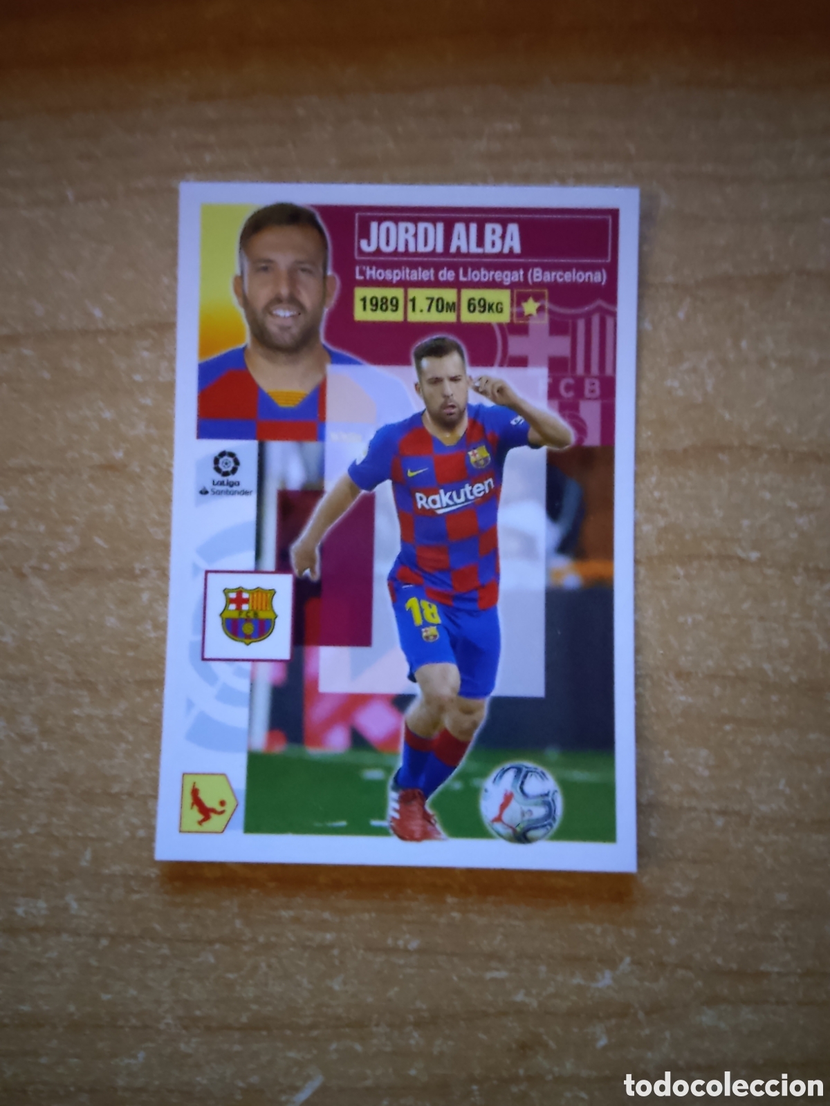 Cromos de f&uacute;tbol: 10 JORDI ALBA BARCELONA LIGA ESTE 2020 2021