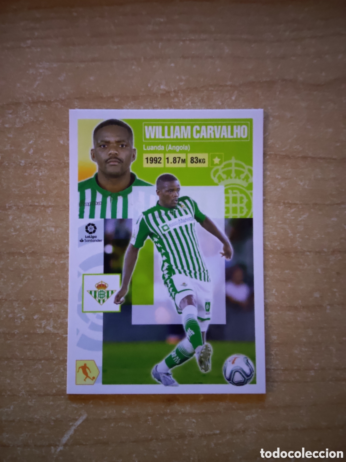 Cromos de f&uacute;tbol: 12 A WILLIAM CARVALHO REAL BETIS LIGA ESTE 2020 2021