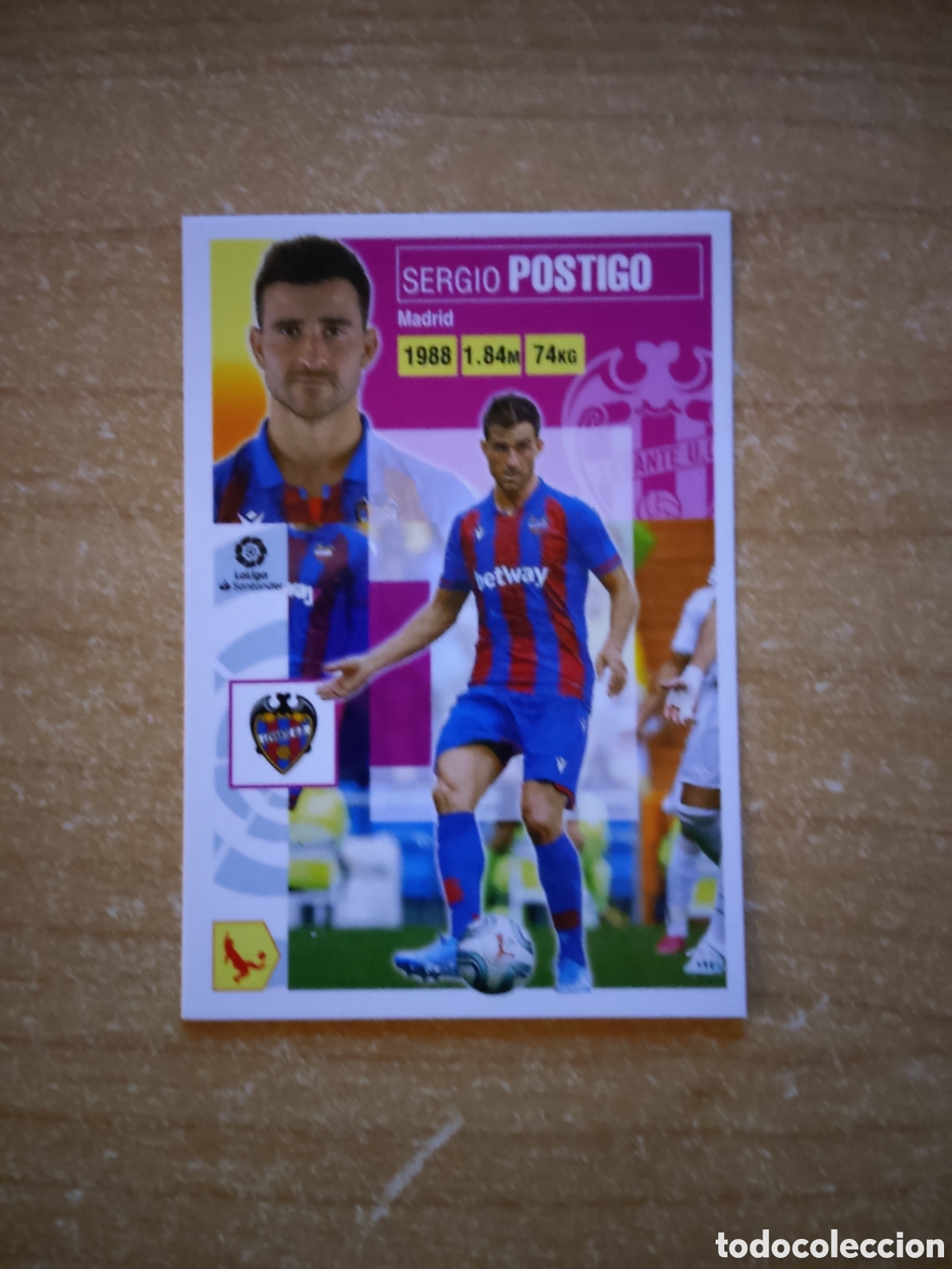 Cromos de f&uacute;tbol: 6 POSTIGO LEVANTE LIGA ESTE 2020 2021