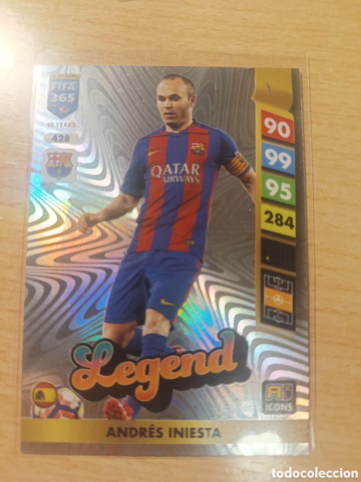 Cromos de f&uacute;tbol: 428 ANDRES INIESTA LEGEND FC BARCELONA FIFA 365 2024 2025 PANINI 24 25
