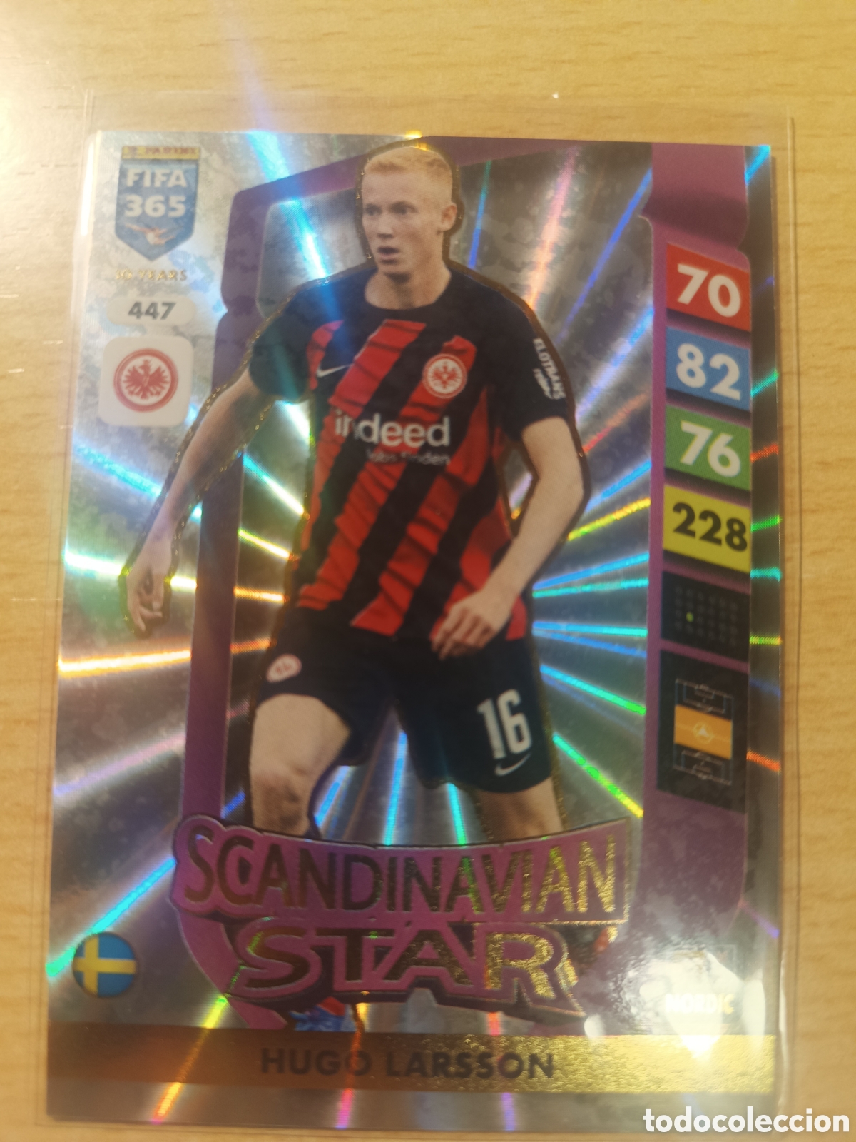 Cromos de f&uacute;tbol: HUGO LARSSON EINTRACHT FRANFURT SCANDINAVIAN STAR FIFA 365 2024 2025 PANINI 24 25