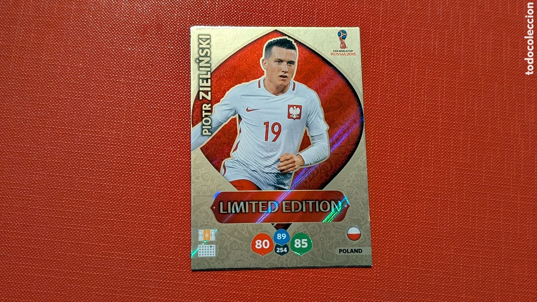 Cromos de f&uacute;tbol: Cromo Edici&oacute;n limitada Piotr Zieliński. Panini Adrenalyn XL