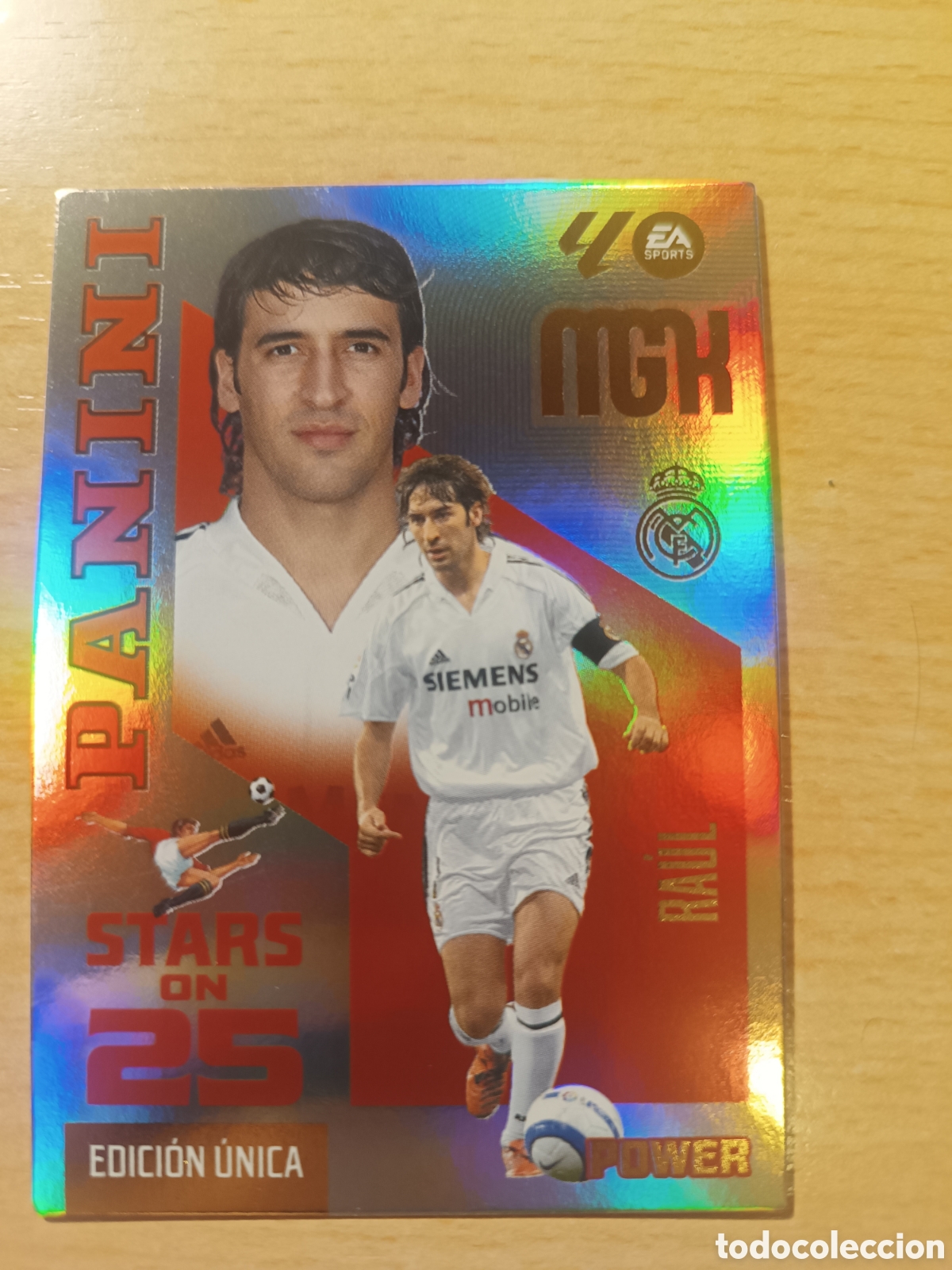 Cromos de f&uacute;tbol: RAUL GONZ&Aacute;LEZ REAL MADRID STARS ON 25 POWER MEGACRACKS EDICI&Oacute;N UNICA 2026 2027 PANINI 26 27