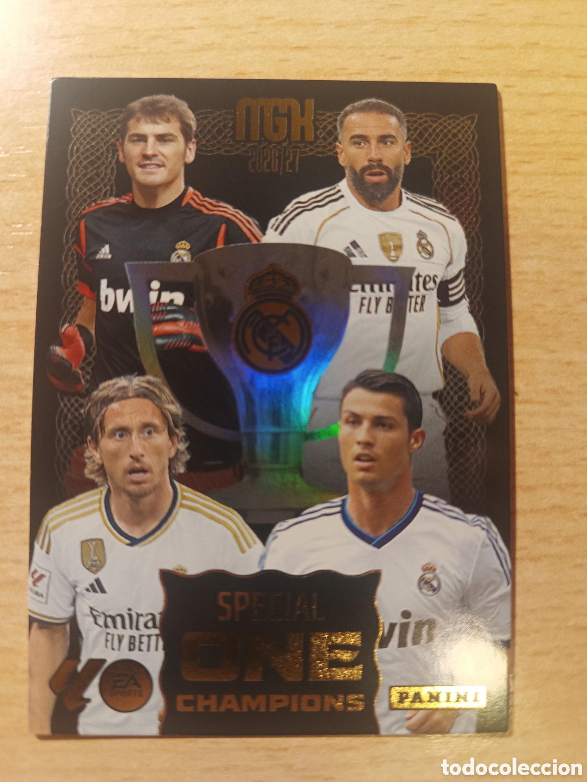 Cromos de f&uacute;tbol: REAL MADRID CRISTIANO RONALDO MODRIC CASILLAS SPECIAL ONE CHAMPIONS BLACK MEGACRACKS 2026 2027 26 27