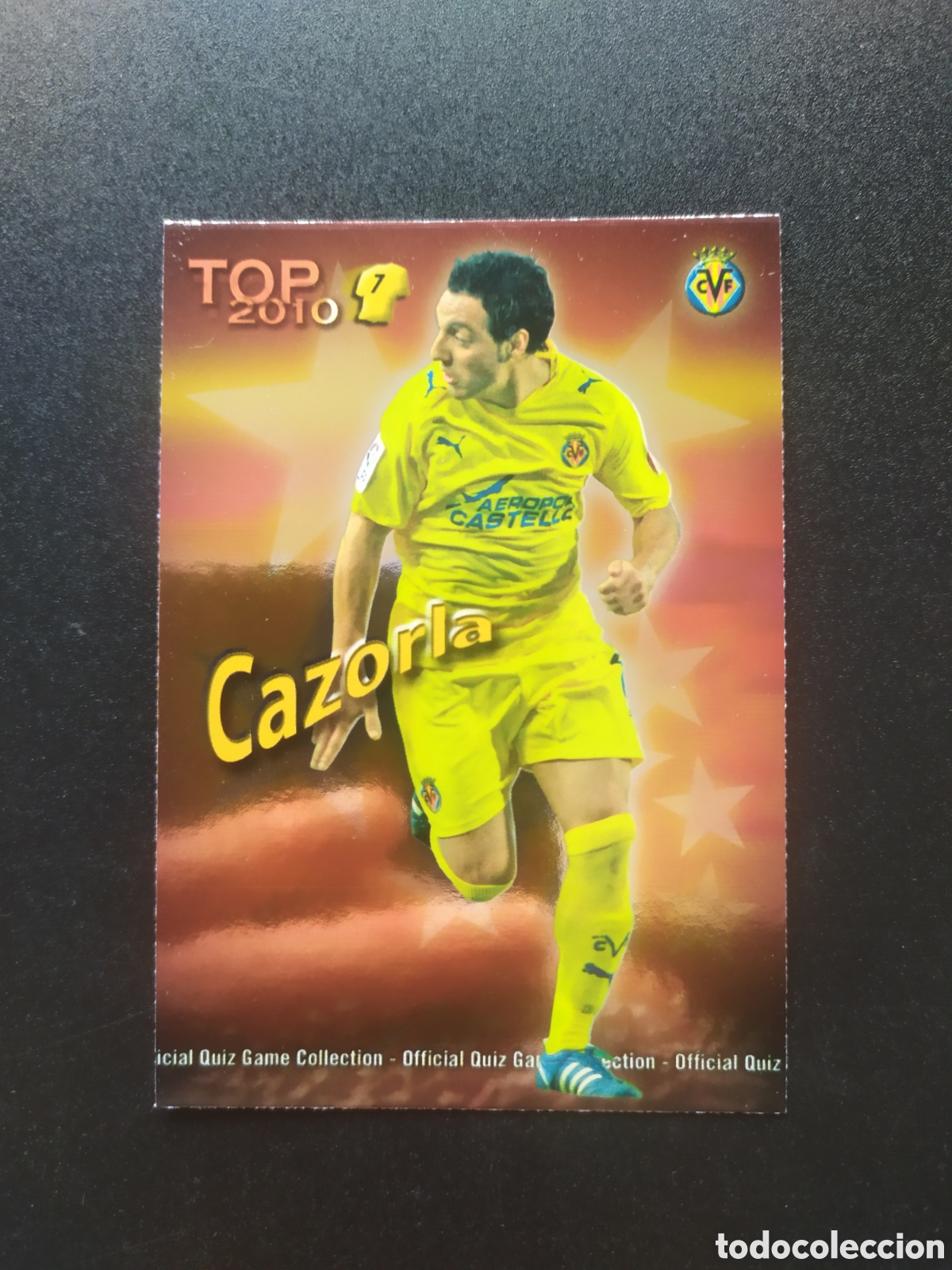 Cromos de f&uacute;tbol: Mundicromo fichas Liga 2009 2010 09 10 Cazorla top brillo rojo n&deg; 599 Villarreal
