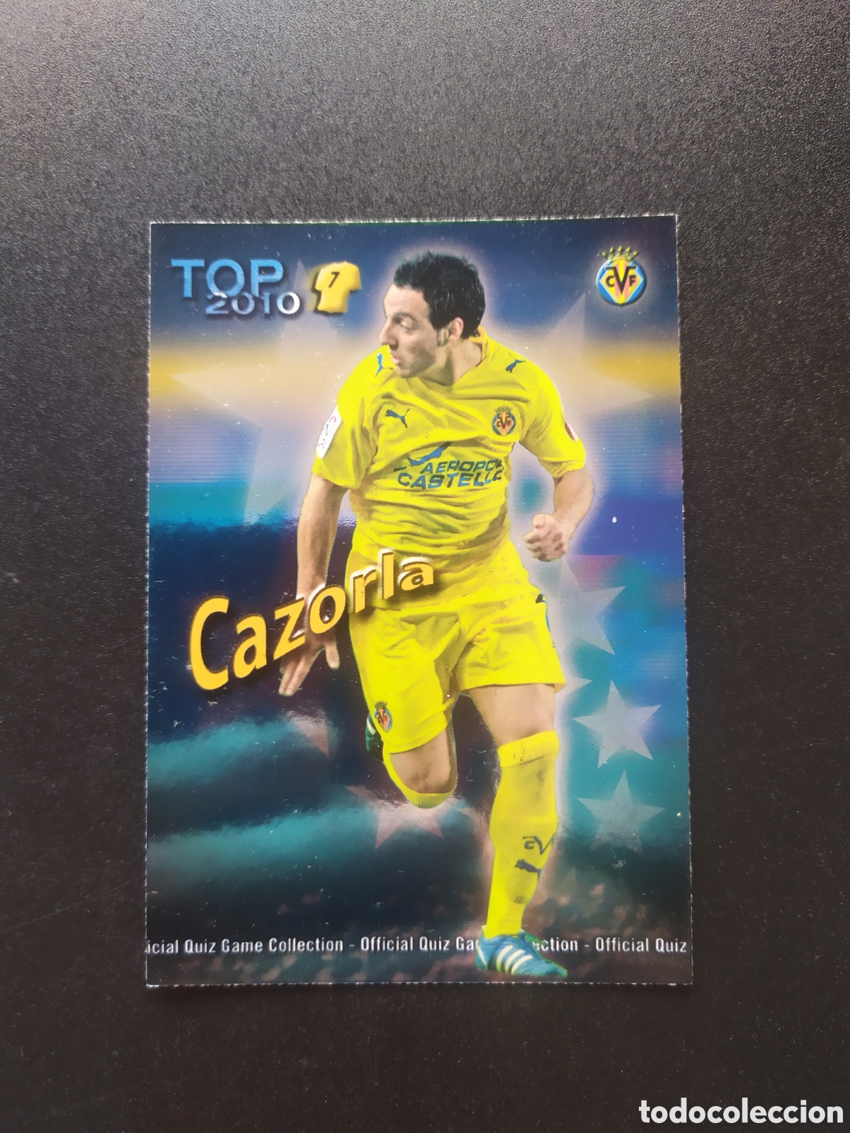 Cromos de f&uacute;tbol: Mundicromo fichas Liga 2009 2010 09 10 Cazorla top brillo azul n&deg; 599 Villarreal