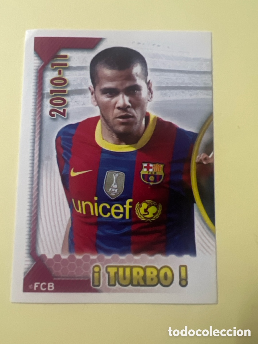 Cromos de f&uacute;tbol: CROMO ALBUM FC BARCELONA 2010 2011 PANINI 30 DANI ALVES TURBO - SIN PEGAR LIGA 10 11 BAR&Ccedil;A FCB