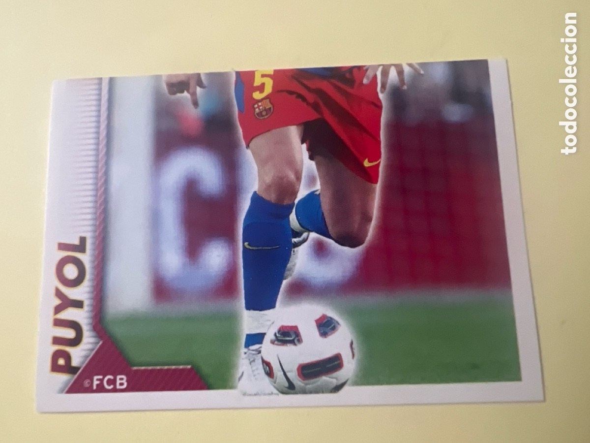 Cromos de f&uacute;tbol: C5591. COLECCION FC BARCELONA 2010 2011 STICKERS 34 PUYOL PARTE INFERIOR