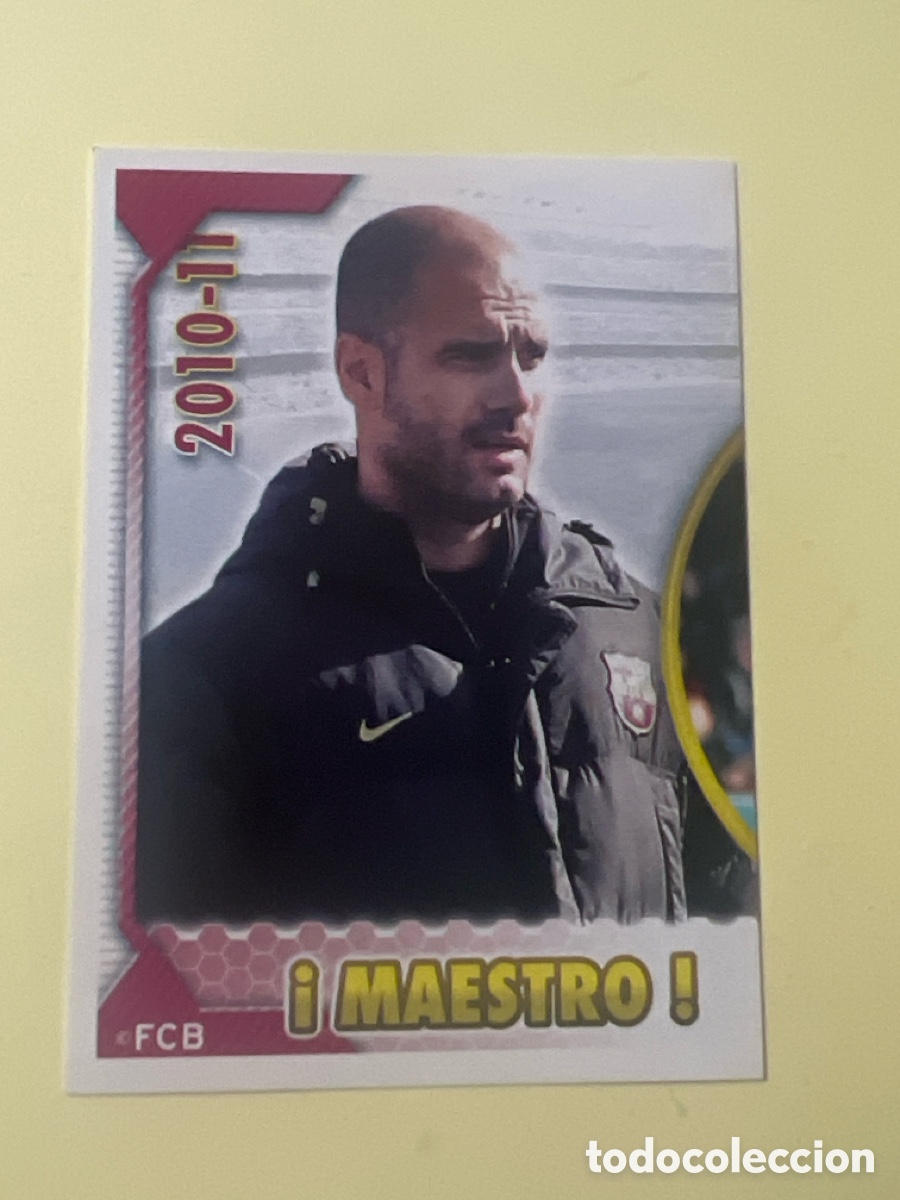 Cromos de f&uacute;tbol: CROMO ALBUM FC BARCELONA 2010 2011 PANINI 12 GUARDIOLA MAESTRO - SIN PEGAR LIGA 10 11 BAR&Ccedil;A FCB