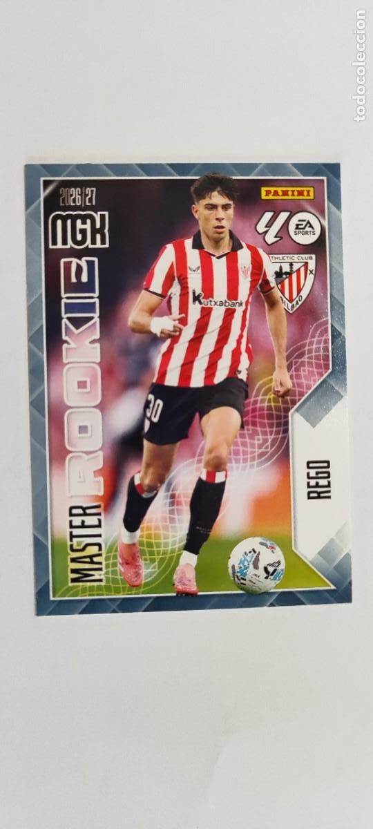 Football Stickers: MEGACRACKS 26/27 CARD MASTER ROOKIE REGO ATHLETIC CLUB # 418 PANINI