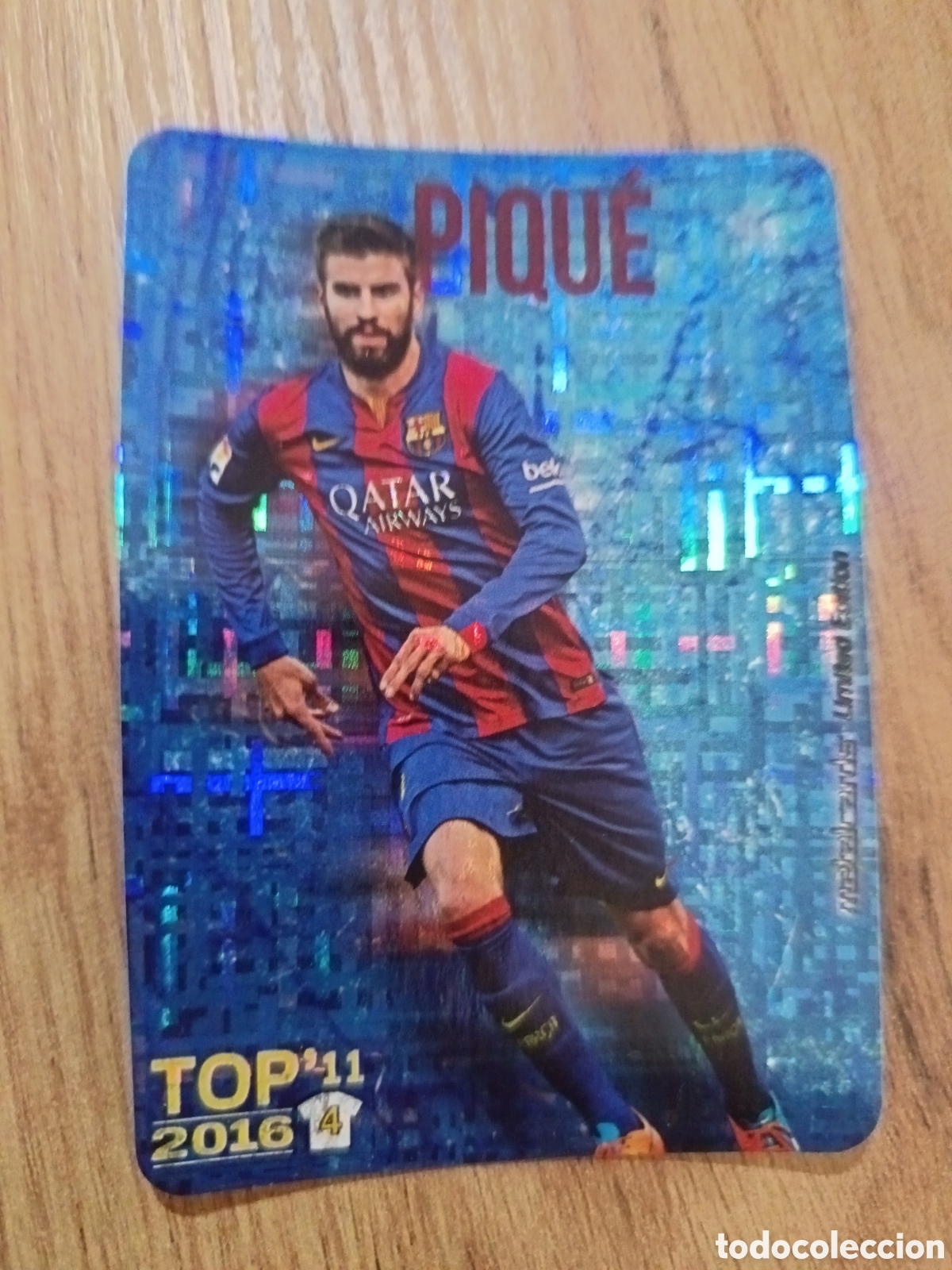 Cromos de f&uacute;tbol: PIQUE TOP 11 METALCARD LIMITED EDITION TETRIS- MUNDICROMO 2015 2016 LIGA 15 16 QUIZ