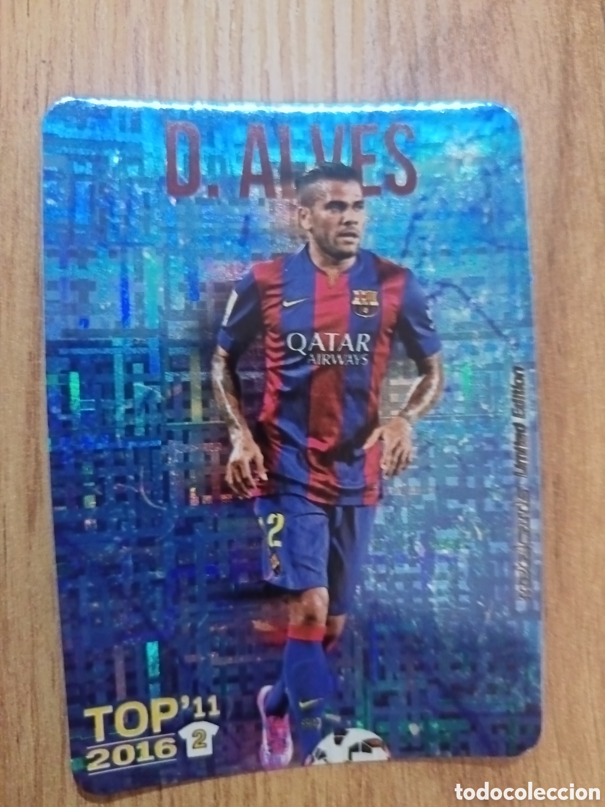 Cromos de f&uacute;tbol: Dani Alves TOP 11 METALCARD LIMITED EDITION TETRIS- MUNDICROMO 2015 2016 LIGA 15 16 QUIZ