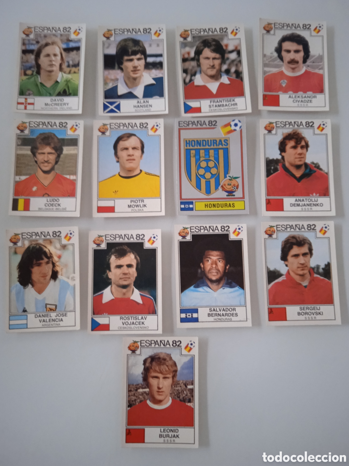 Cromos de f&uacute;tbol: Lote 13 cromos mundial 82 Panini