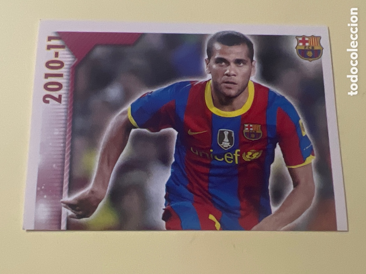 Cromos de f&uacute;tbol: C5602. COLECCION FC BARCELONA 2010 2011 STICKERS 27 DANI ALVES PARTE SUPERIOR
