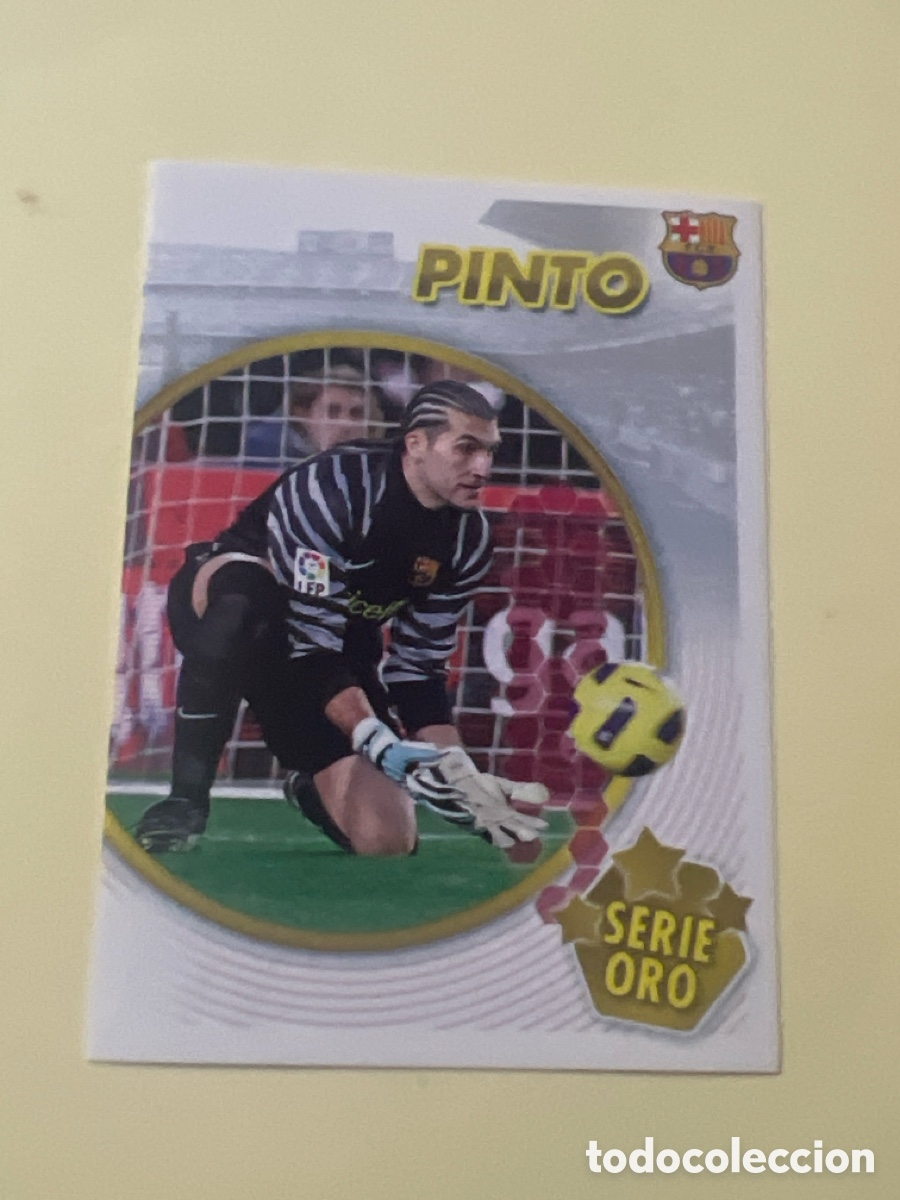 Cromos de f&uacute;tbol: C5603. CROMO ALBUM FC BARCELONA 2010 2011 PANINI 25 PINTO SERIE ORO - SIN PEGAR LIGA 10 11 BAR&Ccedil;A FCB