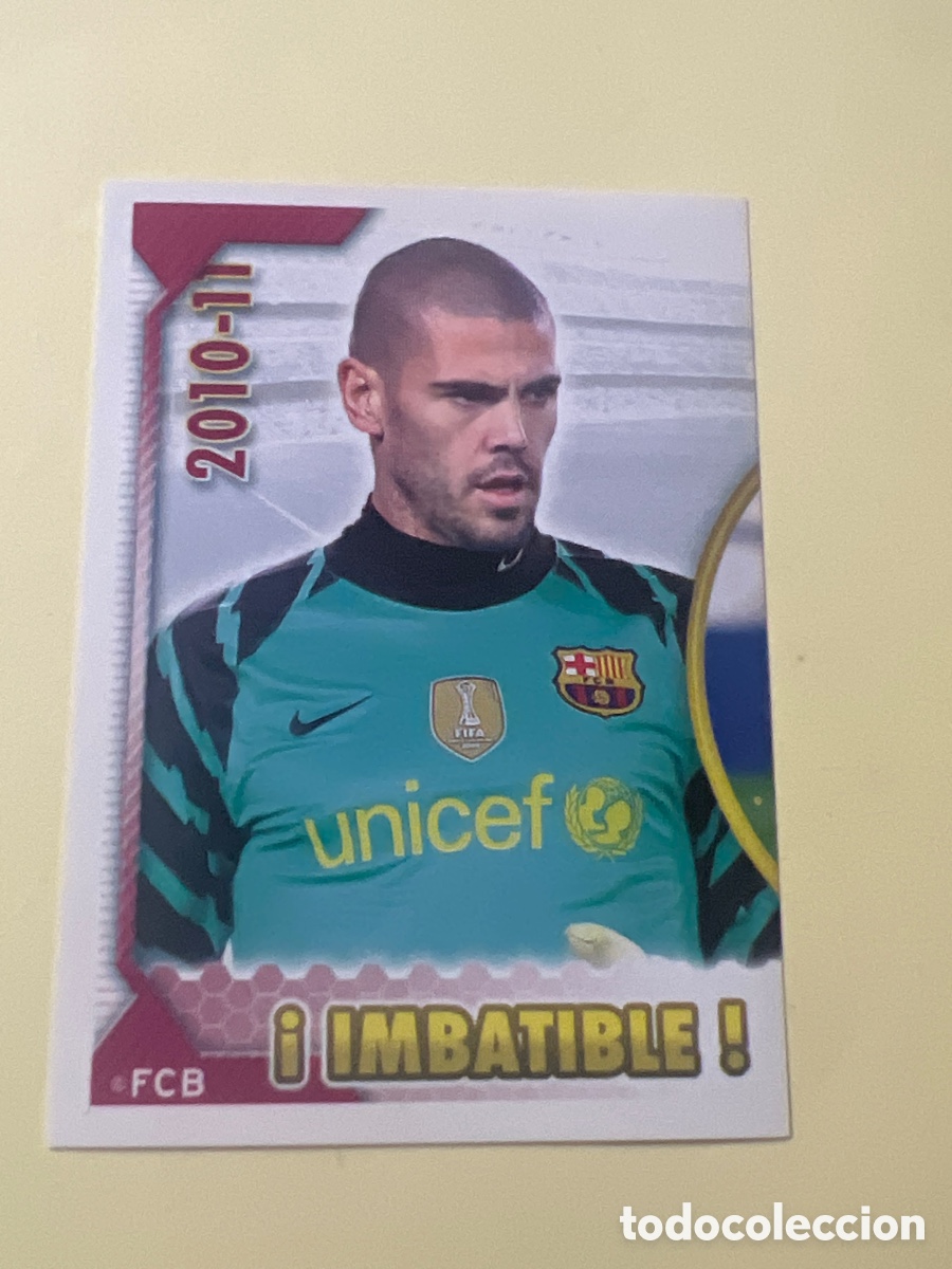 Cromos de f&uacute;tbol: CROMO ALBUM FC BARCELONA 2010 2011 PANINI 18 VICTOR VALDES IMBATIBLE SIN PEGAR LIGA 10 11 BAR&Ccedil;A FCB