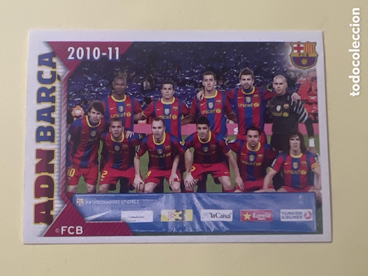 Cromos de f&uacute;tbol: CROMO ALBUM FC BARCELONA 2010 2011 PANINI 172 ADN BAR&Ccedil;A ALINEACION - SIN PEGAR LIGA 10 11 BAR&Ccedil;A FCB