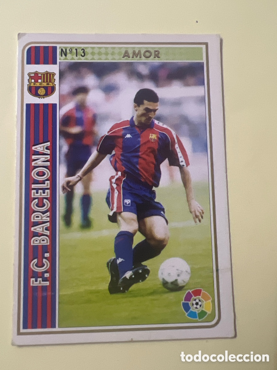 Cromos de f&uacute;tbol: C5613. CROMO CARD DE FUTBOL AMOR DEL F.C.BARCELONA N&ordm; 13 LIGA MUNDICROMO 1994-1995/94-95