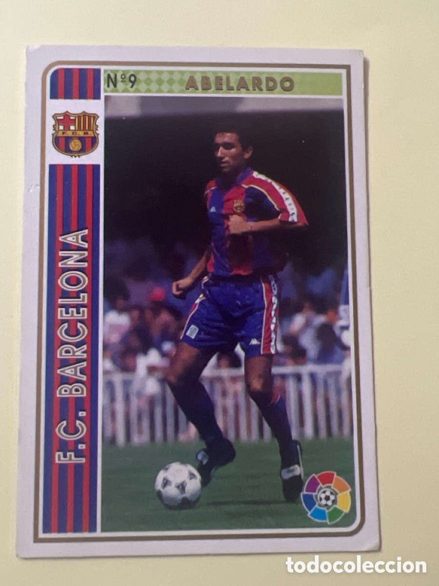 Cromos de f&uacute;tbol: C5613. ABELARDO F.C.BARCELONA N&ordm; 9 FICHAS DE LA LIGA 1994 1995 MUNDICROMO 94 95