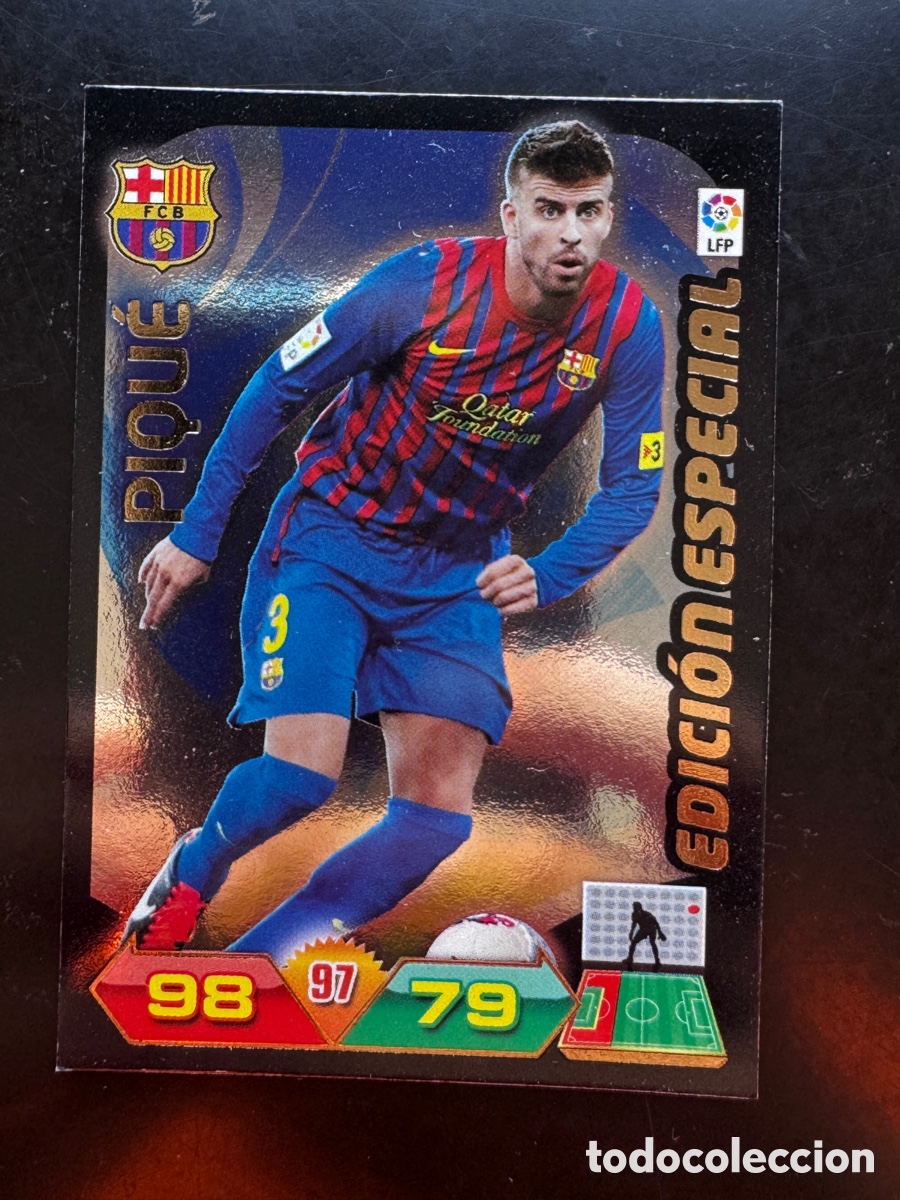 Cromos de f&uacute;tbol: Piqu&eacute; Barcelona Edici&oacute;n Especial Adrenalyn 2011/12