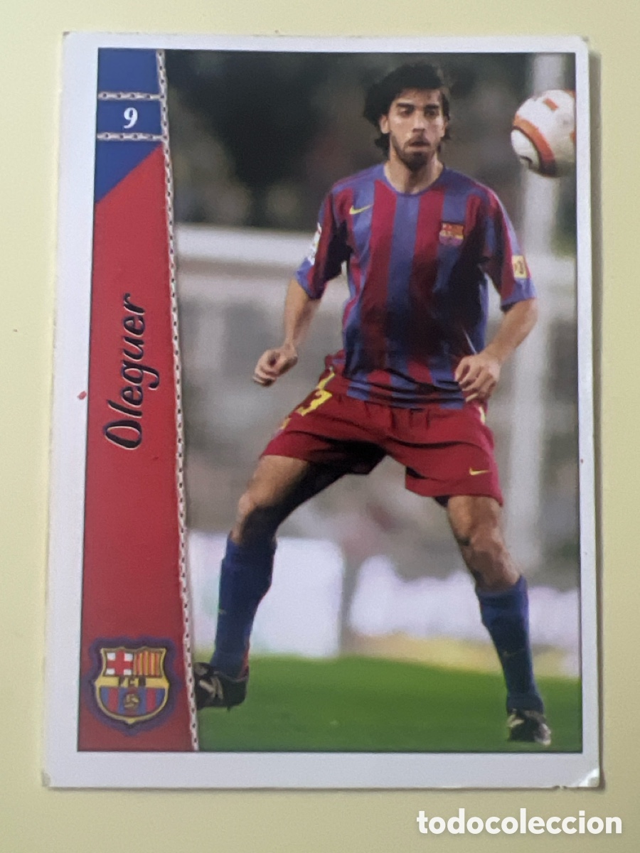 Cromos de f&uacute;tbol: C5618. 9 OLEGUER. F.C.BARCELONA. LAS FICHAS DE LA LIGA 2007. MUNDICROMO