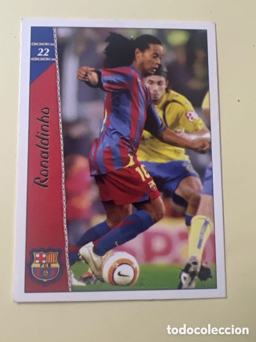 Cromos de f&uacute;tbol: C5622. 22 RONALDINHO BARCELONA 06 07 MUNDICROMO FICHAS LIGA 2006 2007